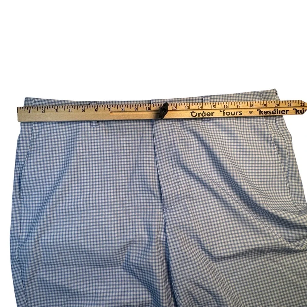 ProTour Mens Blue Gingham Golf Shorts Performance Stretch Flat Front Size‎ 40